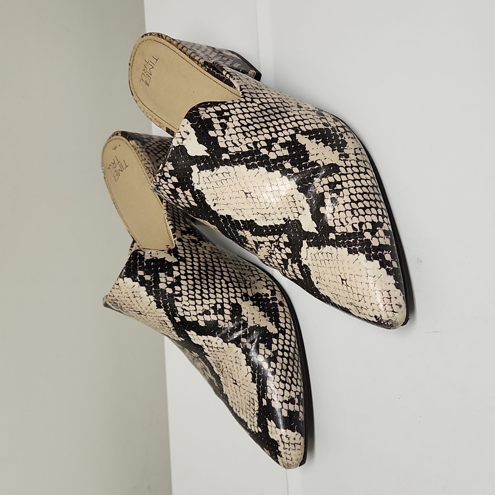 🐍Time & Tru Snakeskin Mule Slip-Ons Womens 11